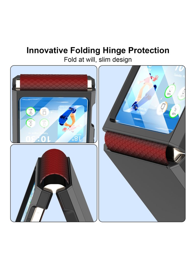 SYOSI Shockproof Full Body Case for Z Flip 5 5G(2023), Protective Phone Cover Rugged Case with Enhanced Hinge Guard Case with Full Body Shield Phone Case Cover Shockproof Case for Galaxy Z Flip 5 - Image 3