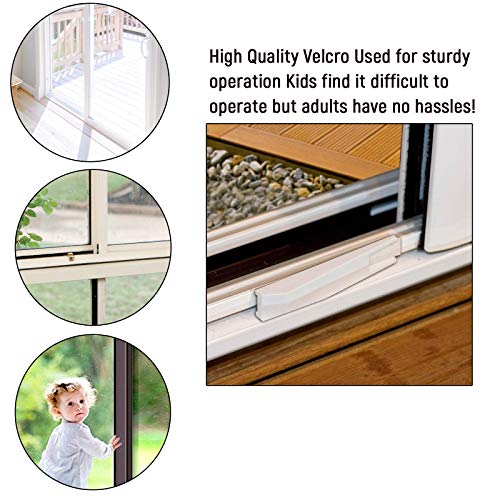Safe-O-Kid Baby Safety Door Lock Sleek Wedge Type Door Stopper for Doors & Windows | Non-Slip Prevents Door Slamming, Finger Pinch & Lock Outs | Child Safety Door Wedge (White) - Image 3