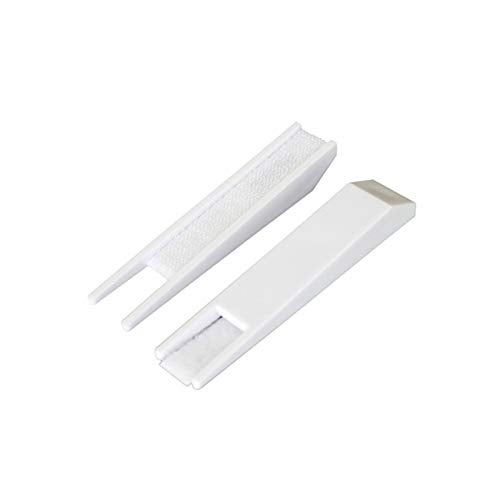 Safe-O-Kid Baby Safety Door Lock Sleek Wedge Type Door Stopper for Doors & Windows | Non-Slip Prevents Door Slamming, Finger Pinch & Lock Outs | Child Safety Door Wedge (White) - Image 1