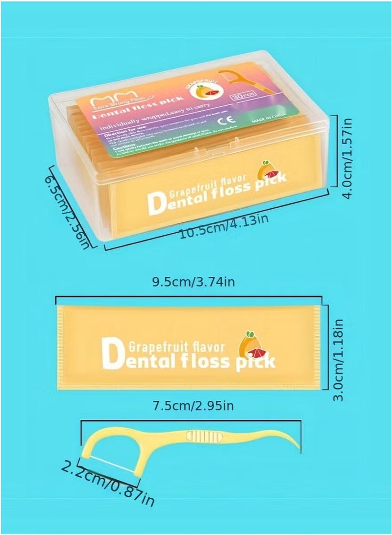 MM 120pcs Portable Flossing, Individually Packaged Dental Floss, Effective Cleaning, Fruity travel must have - Image 4