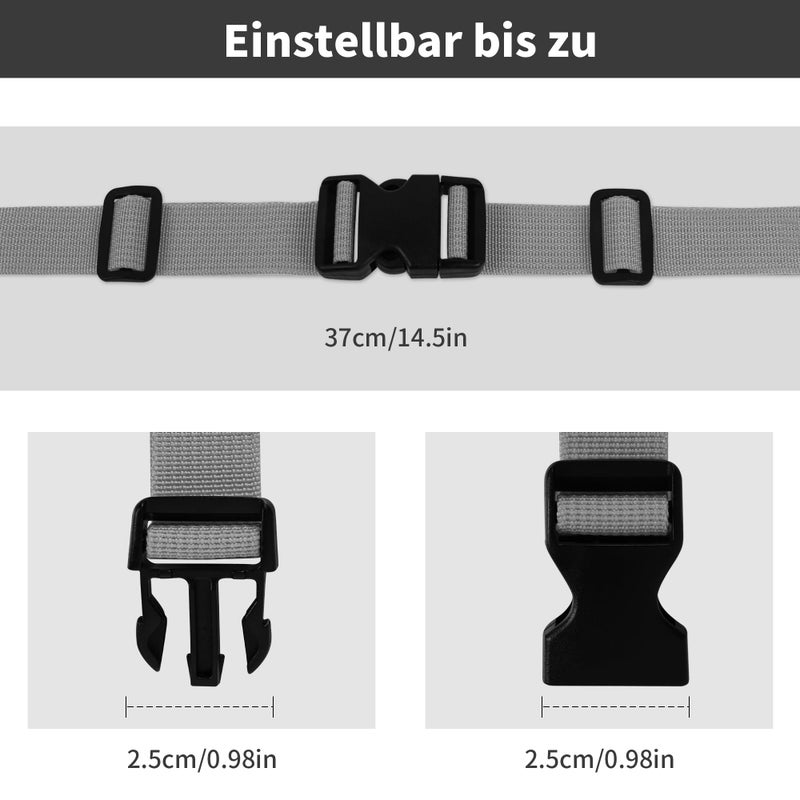 Moorle Adjustable Chest Strap Backpack, Pack of 2 Nylon Backpack Straps with Quick Release, Non-Slip Webbing for School Bag, Black, Durable Chest Strap for Jogging, Hiking, Outside - Image 2