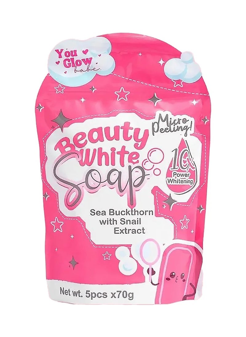 You Glow Babe You Glow Babe Beauty White Soap – 5 Bars for Bright, Smooth & Even Skin | Snail Extract + Sea Buckthorn Formula  - Image 2