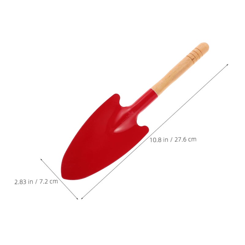 Wooden Handle Gardening Shovel Set of 10 Durable Tools for Planting Digging Sand Outdoor and Beach Use - Image 3