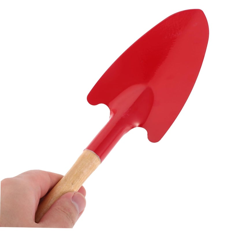 Wooden Handle Gardening Shovel Set of 10 Durable Tools for Planting Digging Sand Outdoor and Beach Use - Image 5