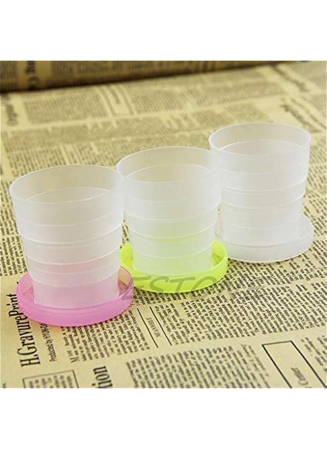 Generic Portable Plastic Retractable Folding Cup Telescopic Collapsible Outdoor Travel  - Image 1