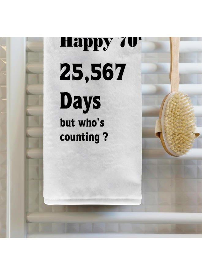 3DROSE 3D Rose Print of Funny 70th Birthday Or Anniversary TWL_203991_1 Towel, 15" x 22" - Image 2