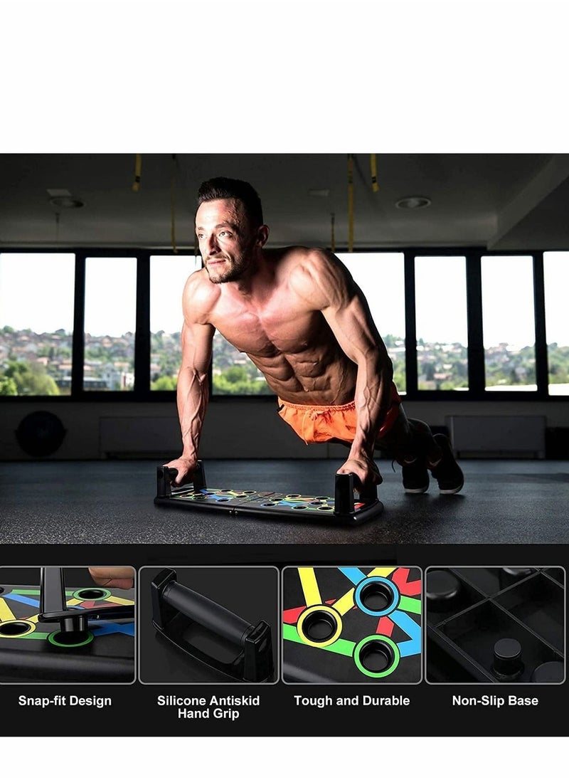 Generic Fitness Portable Push Up Board System, 14 in 1 Body Building Exercise Tools Workout Push Up Stands, Push Up Workout Board Training System for Men Women (Black)  - Image 5