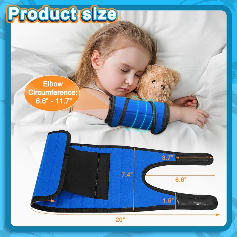 Zelen Thumb Sucking Stop for Kids Stop Finger Sucking Guards Nail Biting Treatment Anti Sucking Thumb Guard for Thumb Suckers Stopper Gloves Deterrent for Toddler Pediatric Elbow Immobilizer Brace (1PCS) - Image 2