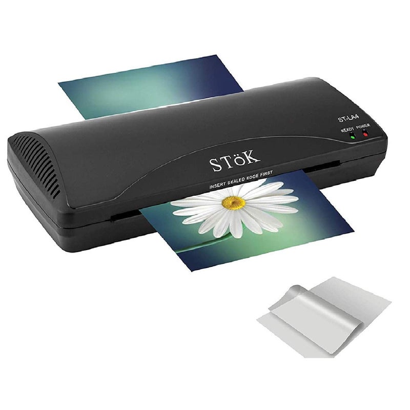 SToK (ST-LA4) آلة تغليف حراري وبارد A4 للاستخدام المنزلي والمكتبي والمدرسي | تناسب الصفحات بعرض يصل إلى 9 بوصات (ضمان خارجي لمدة سنة) - Image 1