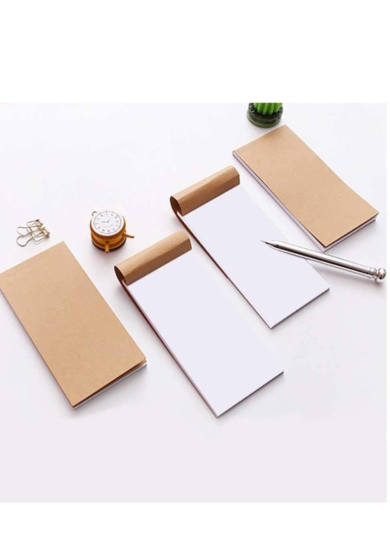 Y&D Mini Notebook A6 Notepad Kraft Cover Blank Page Sketchbook Square Drawing Pocket Flipbooks Small Reporters Scrap Books Notebbook Multipack for Adults Kid Teenagers Memos Painting Graffiti 5PCS - Image 4