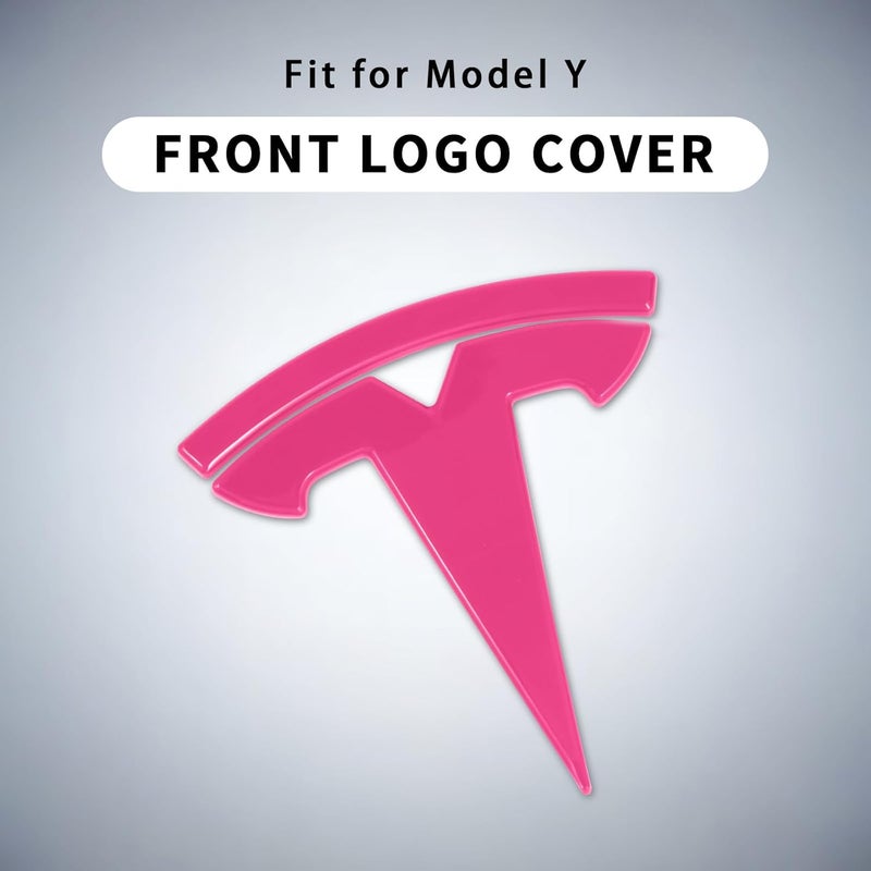Nanaholy غطاء شعار متوافق مع Tesla Model Y 2023 2022 2021، مجموعة من 3 قطع مقاوم لدرجات الحرارة العالية - Image 2
