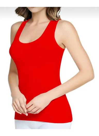 Tutku Passion Women's Ribana Wide Strap Undershirt 6 Piece 0136