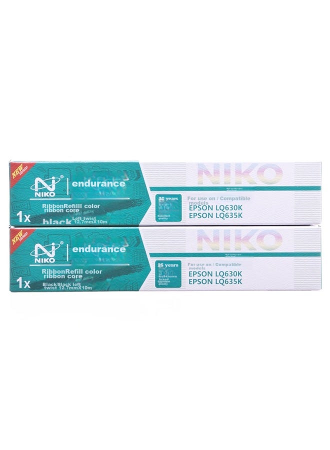 Niko Naili N Lq630kii Black Ribbon Cartridge, 10-pack, Compatible With Epson Lq730k, Lq630k, Lq615, Lq635k, Lq735k Printers - Image 2