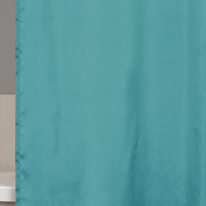 Lush Decor Lillian Shower Curtain | Textured Shimmer Circle Design Bathroom, 72â€ x 72â€, Turquoise - Image 5