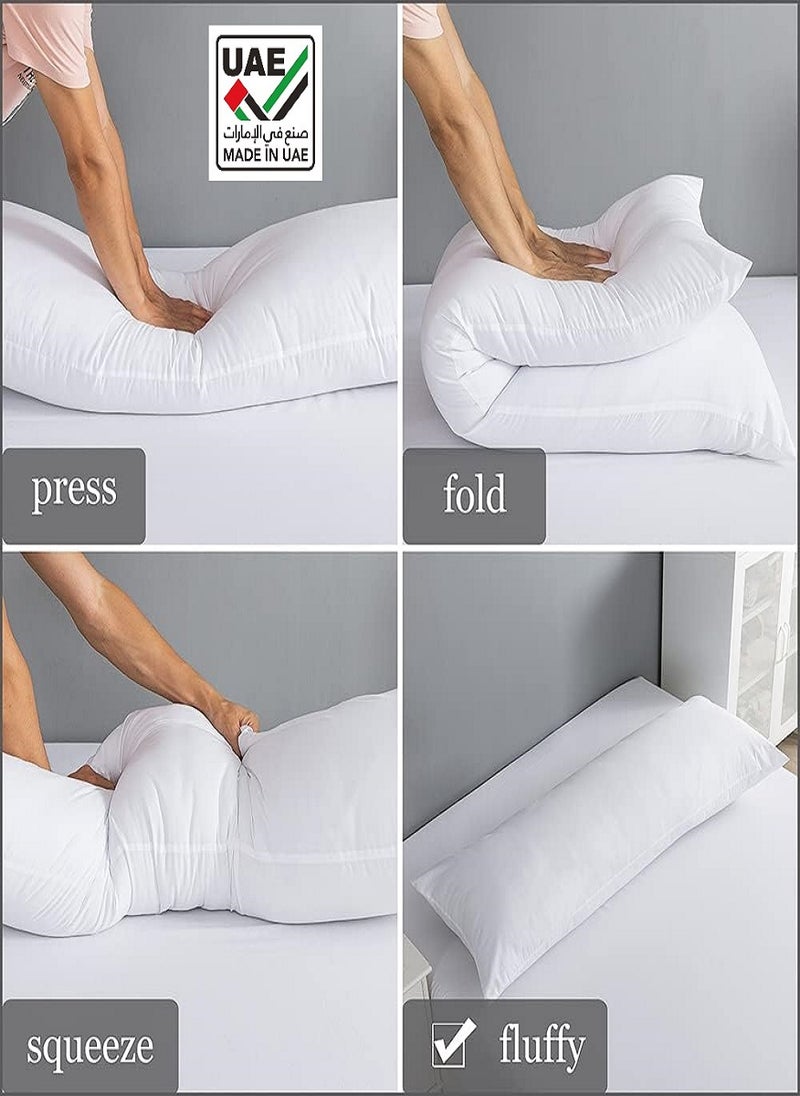 بلوبيري وسادة قطنية كبيرة للجسم، بغطاء قابل للإزالة والغسل قطن أبيض 140x50 سم - Image 3