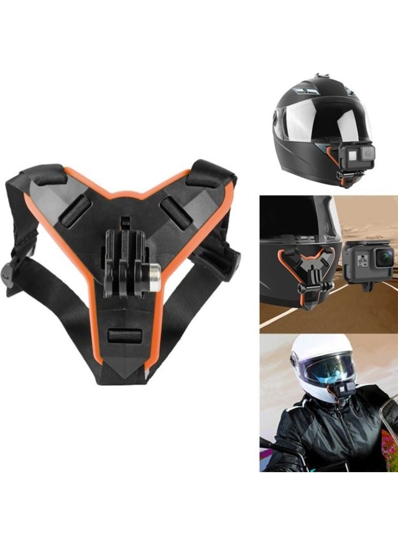 Techmaster Gopro Action Camera Helmet Lower Jaw Attachment Practical Orange  - Image 2