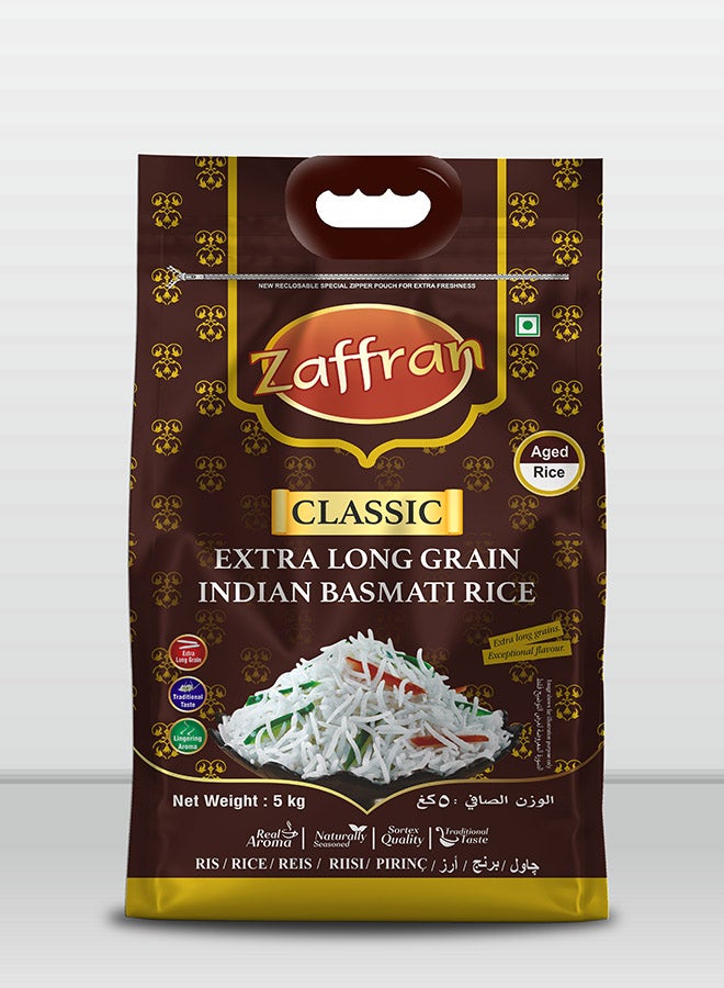 Zaffran أرز بسمتي هندي كلاسيكي طويل الحبة ممتاز 5 كجم - Image 1