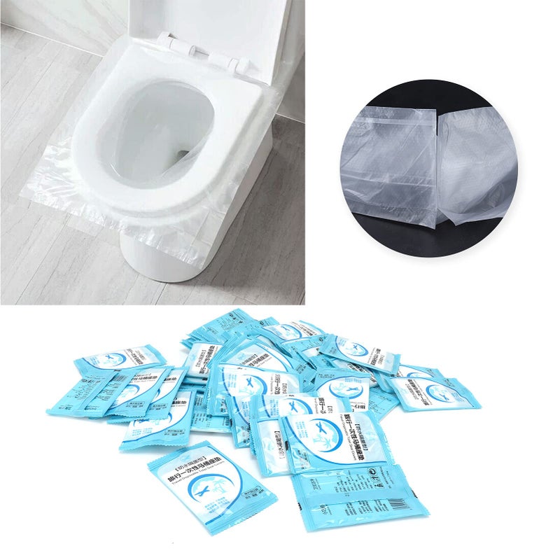 50 Pcs Disposable Toilet Seat Covers Clean Hygienic For Public Restroom Travel - Image 4