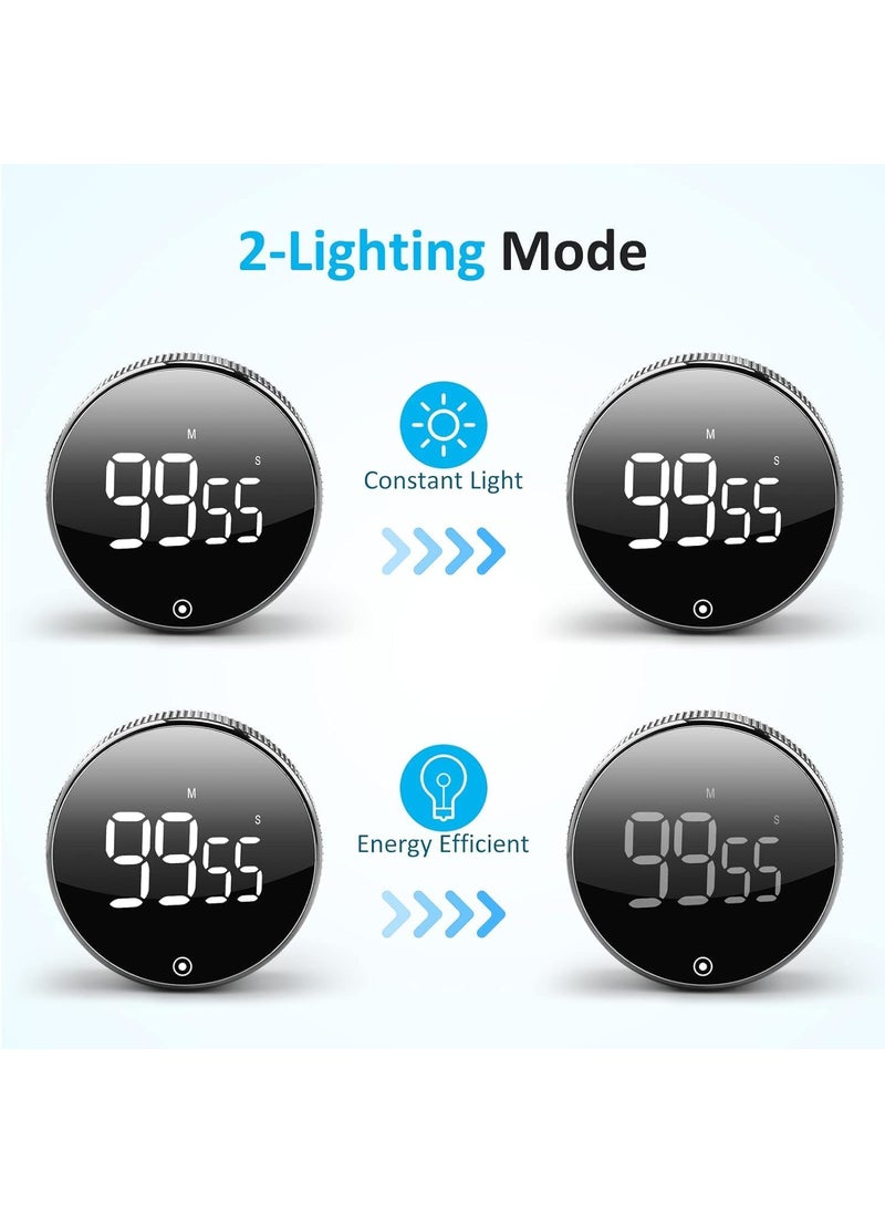 Glaceon - Glaceon Digital Kitchen Timers Large Screen LED Magnetic Countdown Timer for Kitchen in Classroom Fitness Cooking Study Easy for Children and Elderly - Image 1
