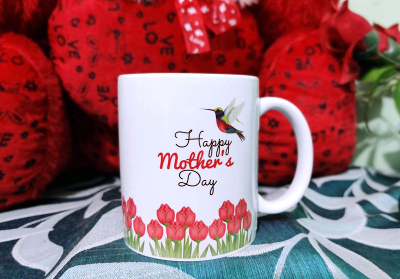 Alexus Happy Mothers Day Ceramic Coffee Mug Slogan Quote Printed Ceramic Coffee & Tea Mug, Cup Best Gifts for Wedding/Anniversary/Couple/Marriage/Birthday/Return Gift -(350 ML) - White - Image 1