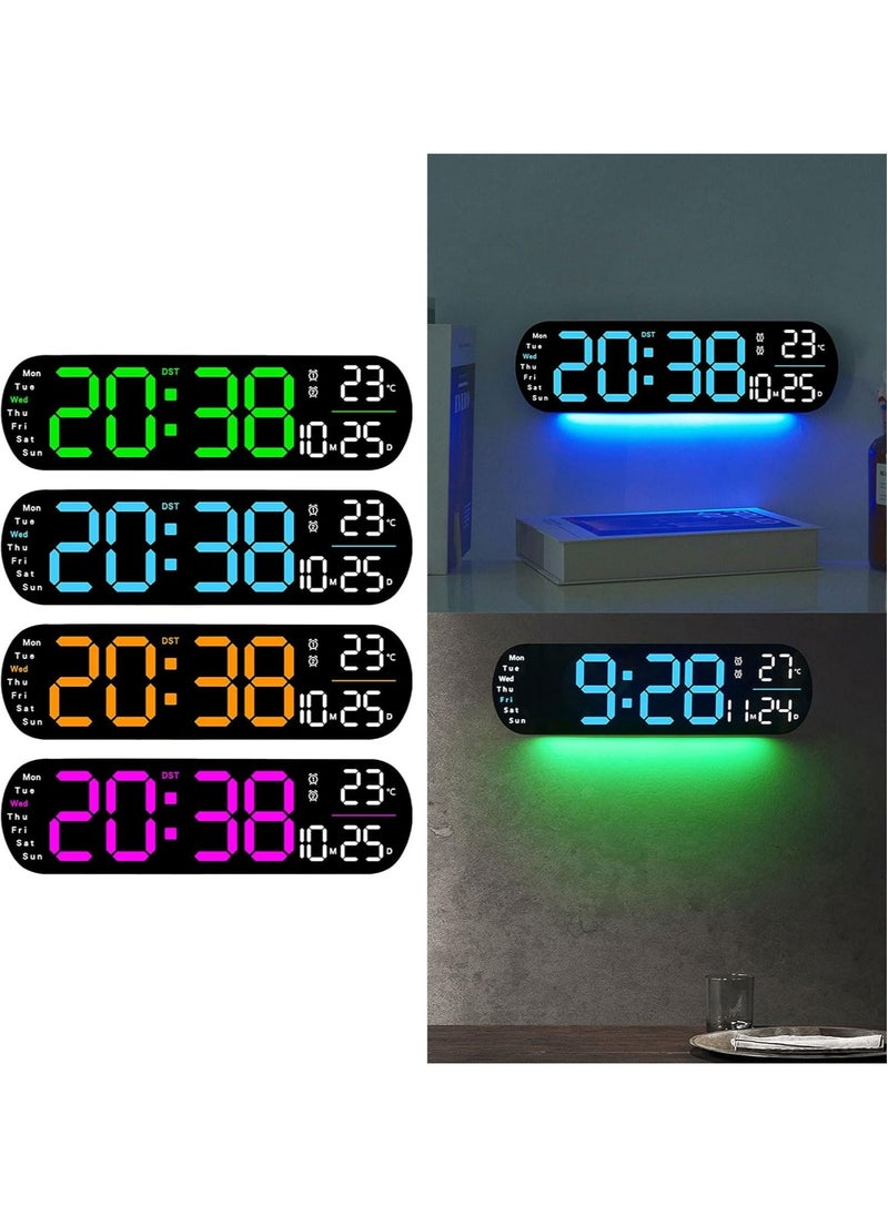 Generic - Large Screen LED Digital Alarm Clock with Multiple Alarm Modes, Temperature and Week Date Display for Students, Office and Travel - Image 1