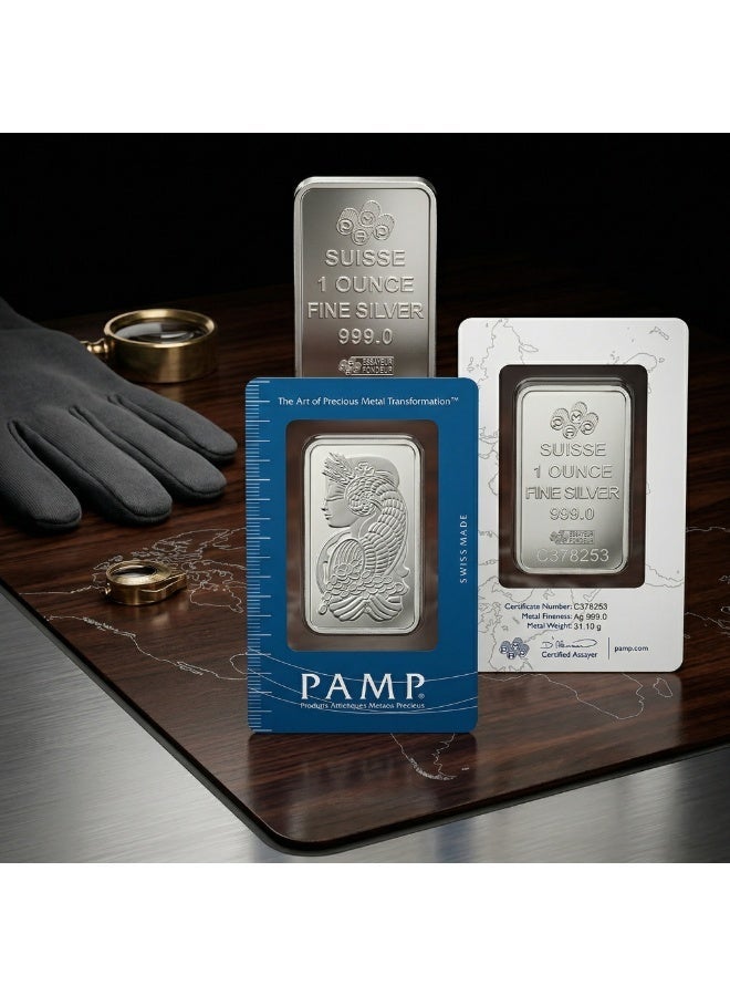 PAMP Suisse Lady Fortuna™ 1 oz 999.9 Fine Silver Minted Bar - Image 5