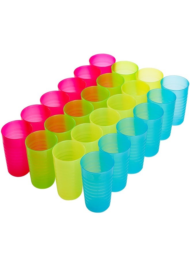Dicunoy 32 Pack Reusable Plastic Cups, 8oz Small Drinking Tumbler for Children, Unbreakable Colored Open Cups for Kids, Stackable Rainbow Water Tumbler for Juice, Party, Kitchen, Bathroom - Image 3