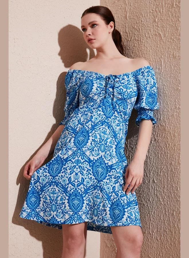 Lela Lela Front Gathered V-Neck Dress with Gathered Sleeves Women's Dress 5865070