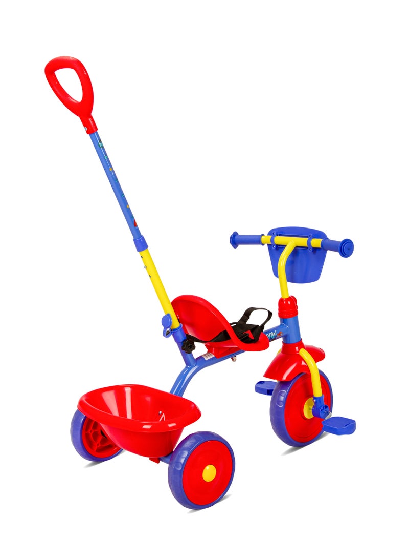 Spartan Paw Patrol Boys Tricycle with Pushbar | Adjustable Parent Handle | Removable Canopy & Storage Basket | Sturdy Frame | Ages 2 to 4 Years | SP-5008 - Image 3