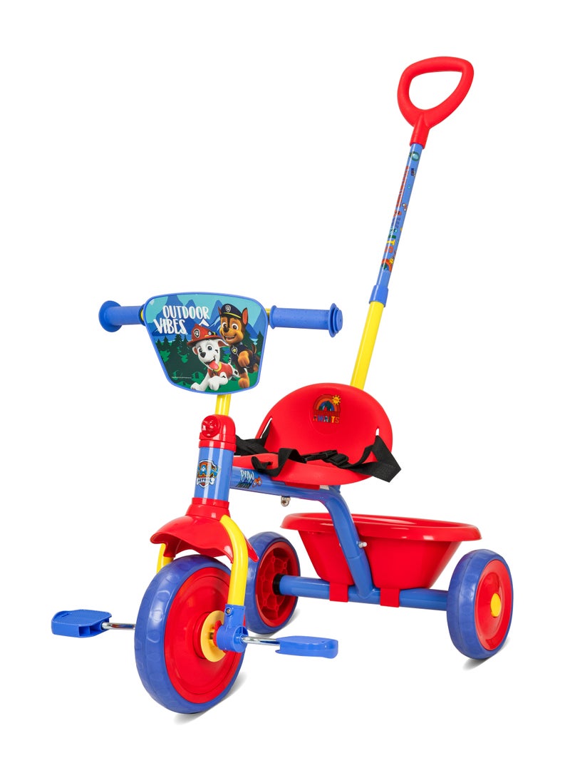 Spartan Paw Patrol Boys Tricycle with Pushbar | Adjustable Parent Handle | Removable Canopy & Storage Basket | Sturdy Frame | Ages 2 to 4 Years | SP-5008 - Image 1