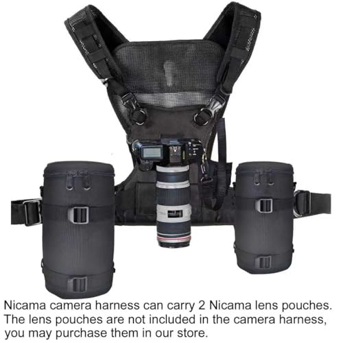 Nicama NC-Vest Dual Camera Carrier Chest Harness，Double Shoulder Camera Strap for Canon 6D 5D2 5D3 Nikon D800 D810 Sony A7S A7R A7S2 Sigma Olympus DSLR Hiking Climbing Wedding Travel - Image 2