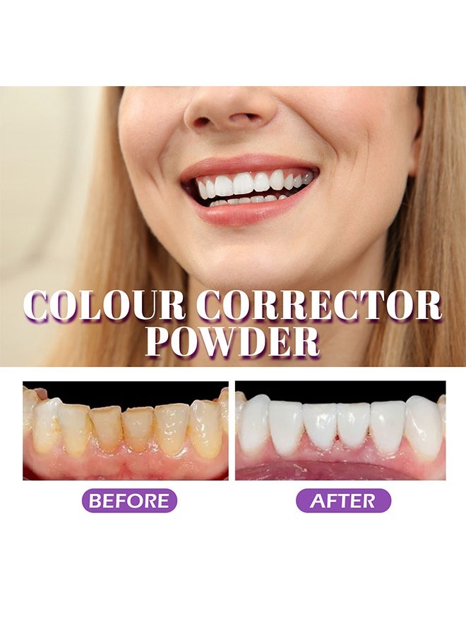 West&Month - Purple Tooth Powder - Teeth Whitening, Teeth Color Corrector Toothpaste, Tooth Stain Removal, Color Corrector Purple Tooth Powder, Teeth Whitener 30g - Image 1