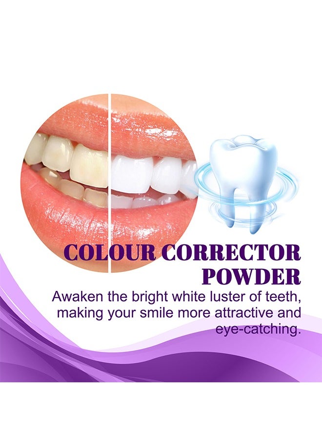 West&Month - Purple Tooth Powder - Teeth Whitening, Teeth Color Corrector Toothpaste, Tooth Stain Removal, Color Corrector Purple Tooth Powder, Teeth Whitener 30g - Image 1
