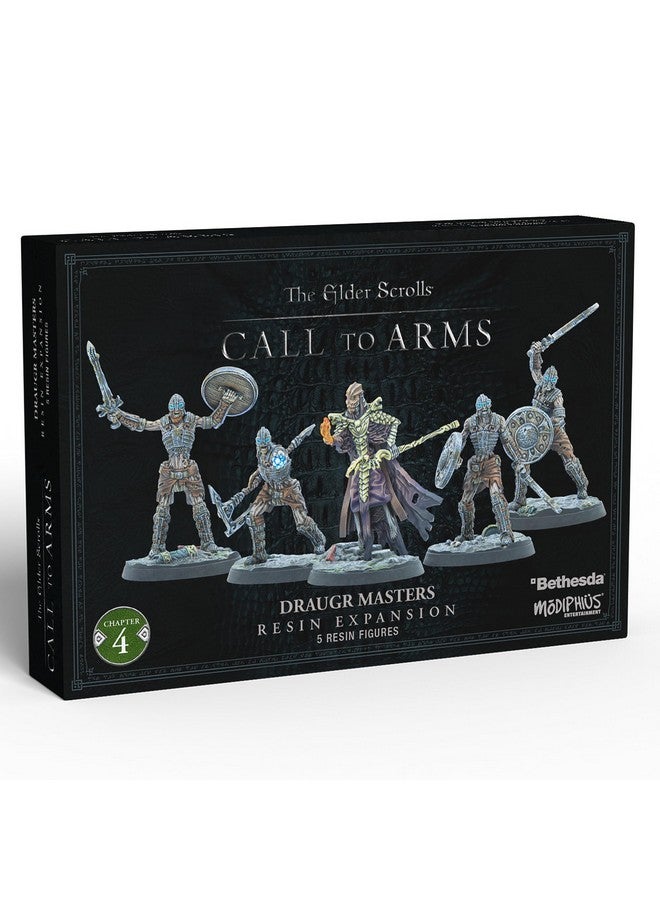 Modiphius: The Elder Scrolls: Call to Arms: Draugr Masters - 5 Figure Resin Expansion, Chapter 4, Unpainted, 32mm Miniatures with Scenic Bases, RPG - Image 1