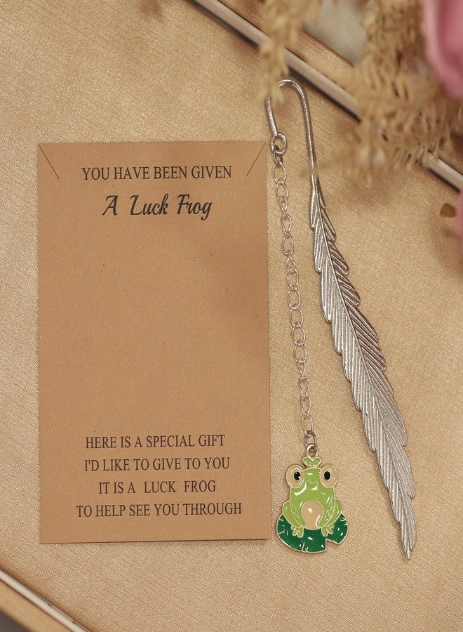MAOFAED Cute Luck Frog Gift Frog Bookmark for Reader Book Lover Reading Accessories Reading Gift (Frog Bookmark) - Image 4