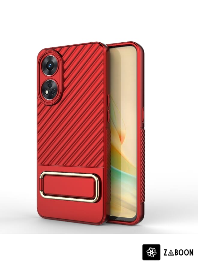 Zaboon Protective Case Cover For OPPO Reno8 T 4G Wavy Textured - Image 1