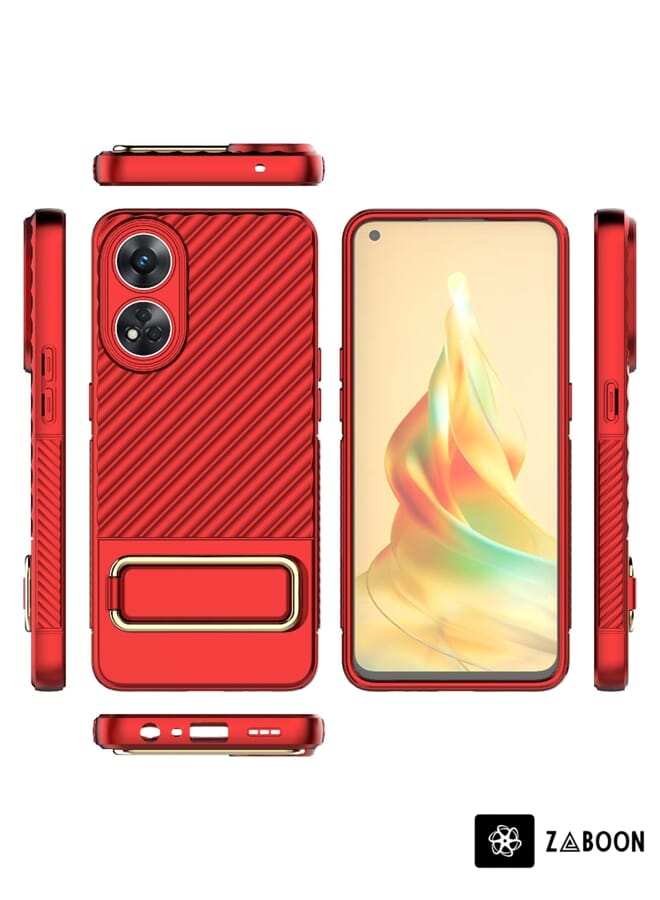 Zaboon Protective Case Cover For OPPO Reno8 T 4G Wavy Textured - Image 2