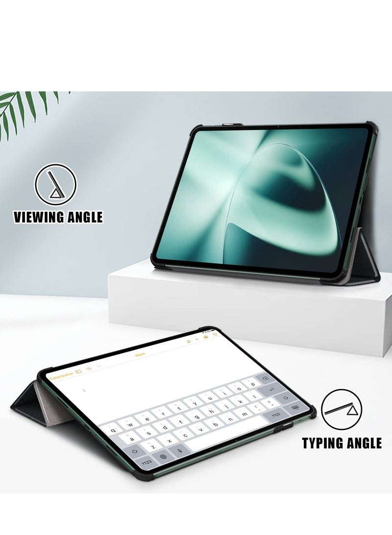 Case For OnePlus Pad 2023 Folding Folio Ultra-Thin PU Leather Stand Case Cover For OnePlus Pad/Oppo Pad 2 (Black) - Image 2