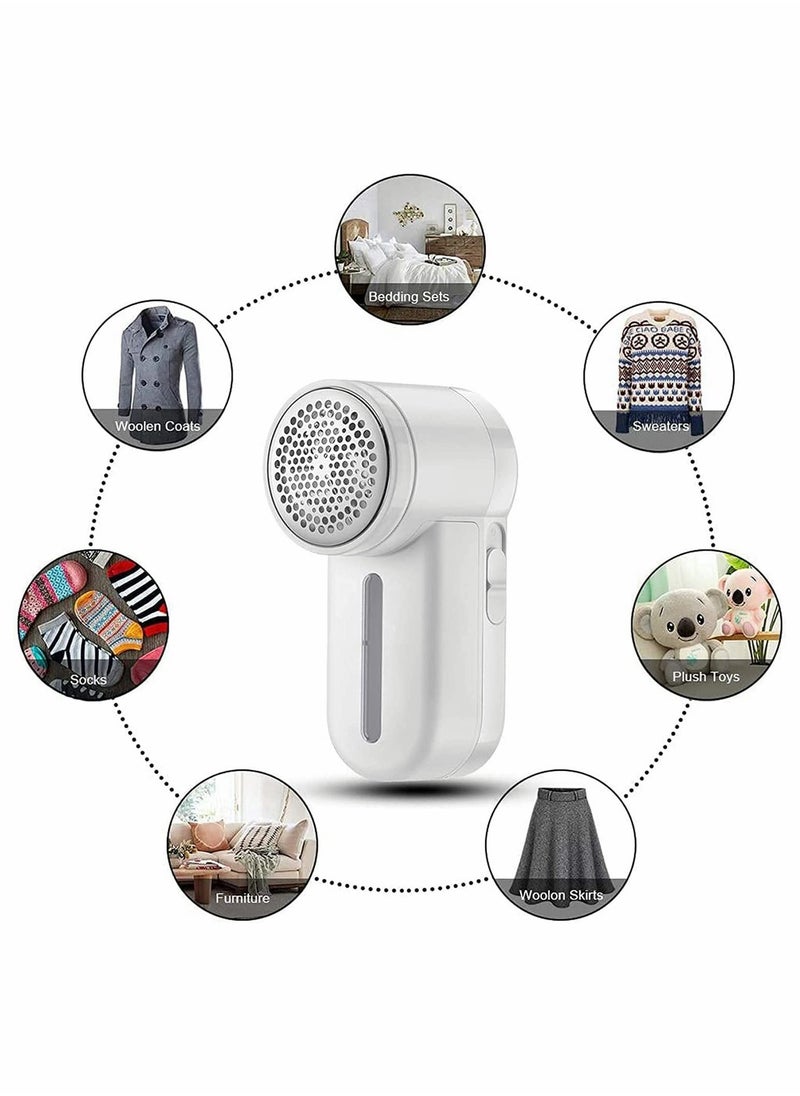 Fabric Shaver Fuzz Remover, Rechargeable Fabric Shaver with 6-Blades, Dual Protection, Effectively and Quickly Remove Fuzz for Clothes, Sweater, Curtain, Socks, Couch, Blanket - Image 5