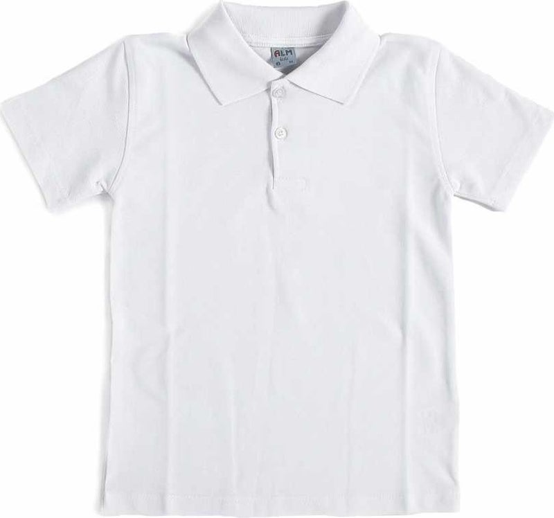 Alm White Short Sleeve Kids School Lakos T-Shirt - 80238-001  - Image 1
