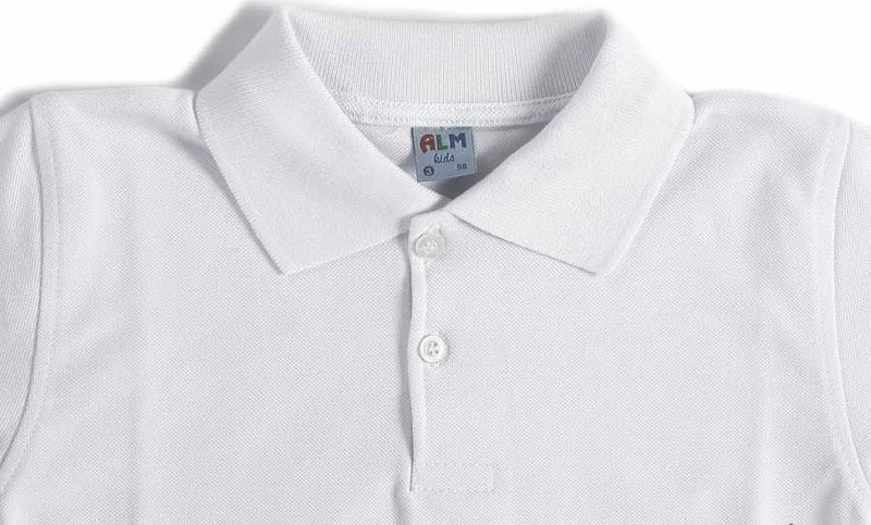 Alm White Short Sleeve Kids School Lakos T-Shirt - 80238-001  - Image 3