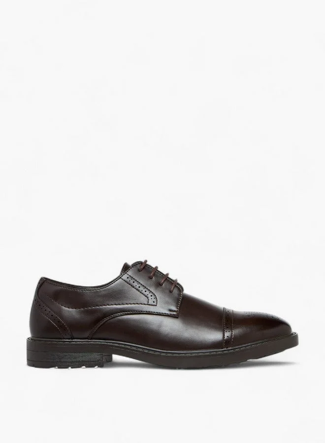 LBL by Shoexpress Perforated Lace-Up Derby Shoes