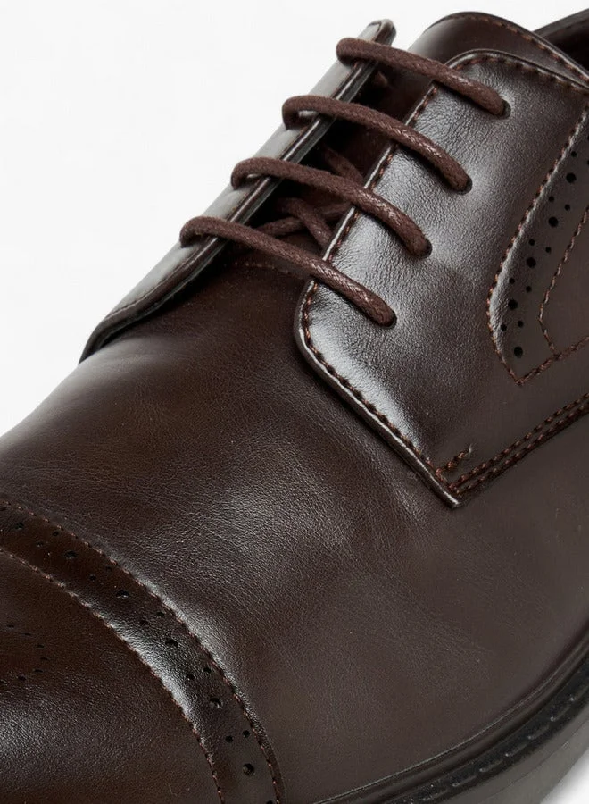 LBL by Shoexpress Perforated Lace-Up Derby Shoes