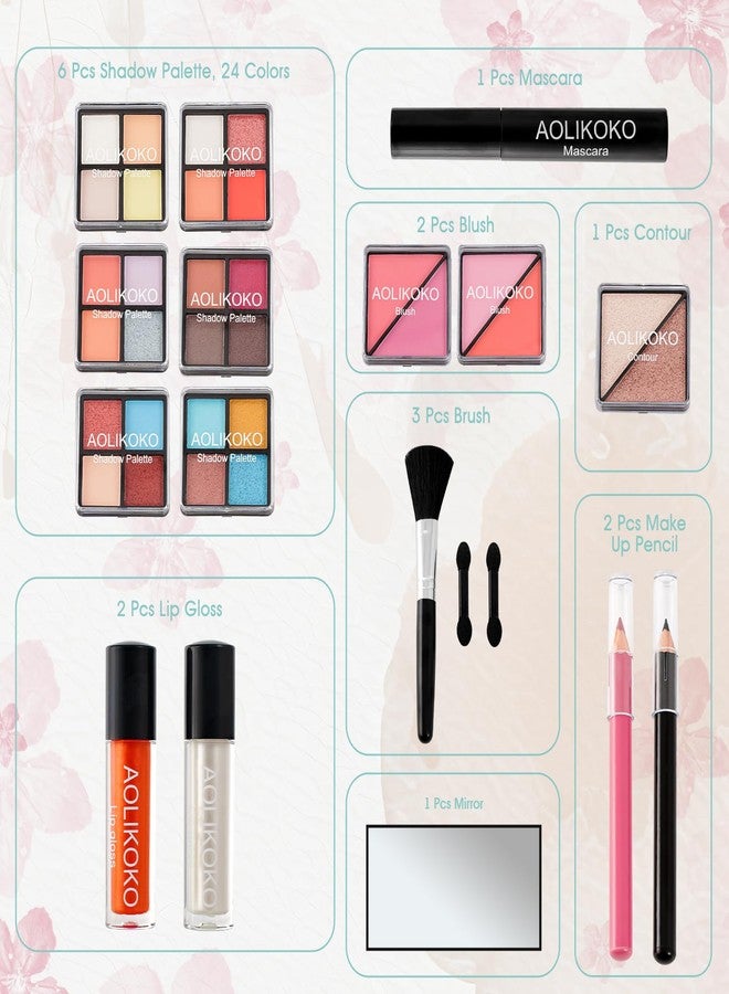 AOLIKOKO Makeup Kit for Teenager & Women Full Kit, All in One Makeup Set With The Small Cosmetic Train Case, Professional Makeup Kit, Makeup Gift Set for Women Girls (Set B) - Image 5