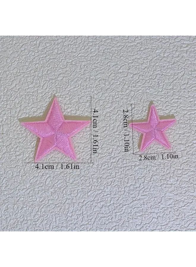 10 Pcs Silvery Star Patches Iron On Sew On Embroidered Motif Badge Applique For Clothing Jeans T Shirt - Image 3
