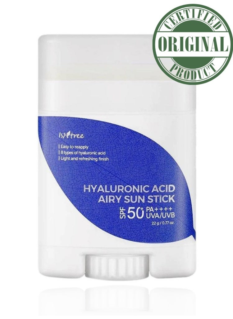 ايسنتري ISNTREE Hyaluronic Acid Airy Sun Stick SPF 50+ PA++++ بترطيب خفيف وتحكم باللمعان - Image 1