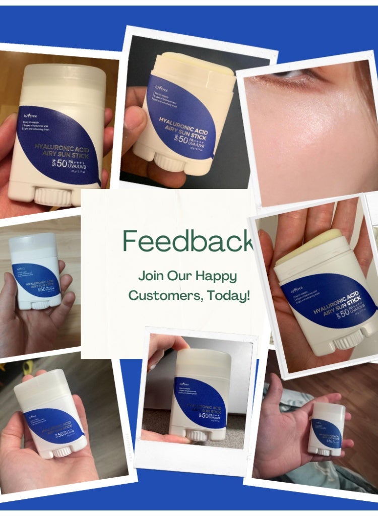 ايسنتري ISNTREE Hyaluronic Acid Airy Sun Stick SPF 50+ PA++++ بترطيب خفيف وتحكم باللمعان - Image 2