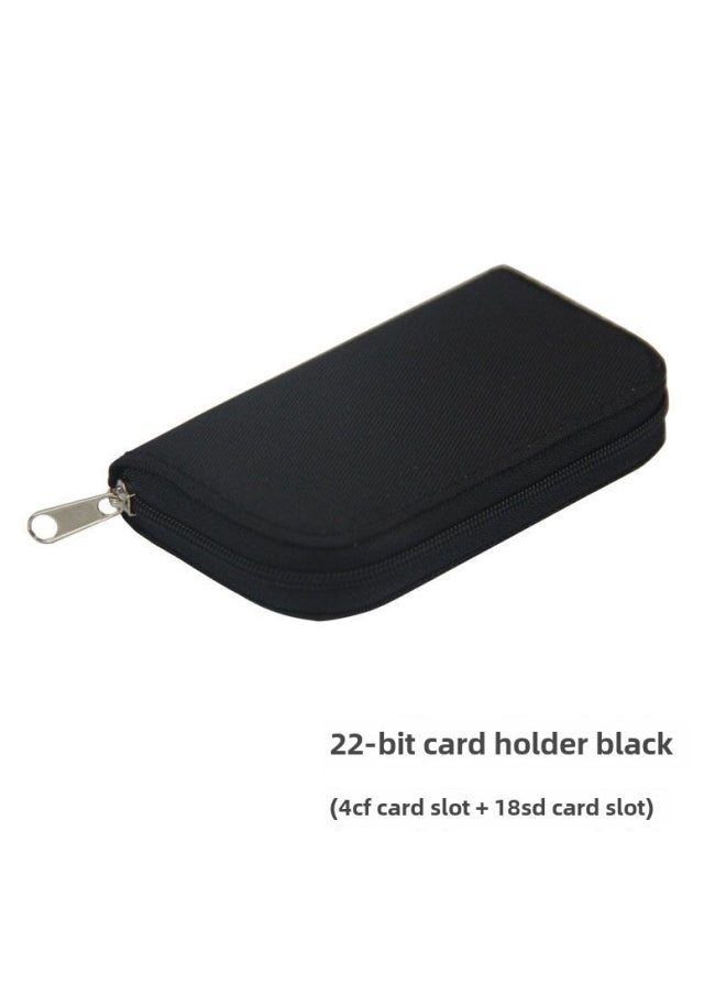 Generic Kf Slr Camera Micro Single Card/card Memory Card Mobile Phone Card Digital Storage Finishing Bag Set-Body Color:22-bit Card Holder Black  - Image 1