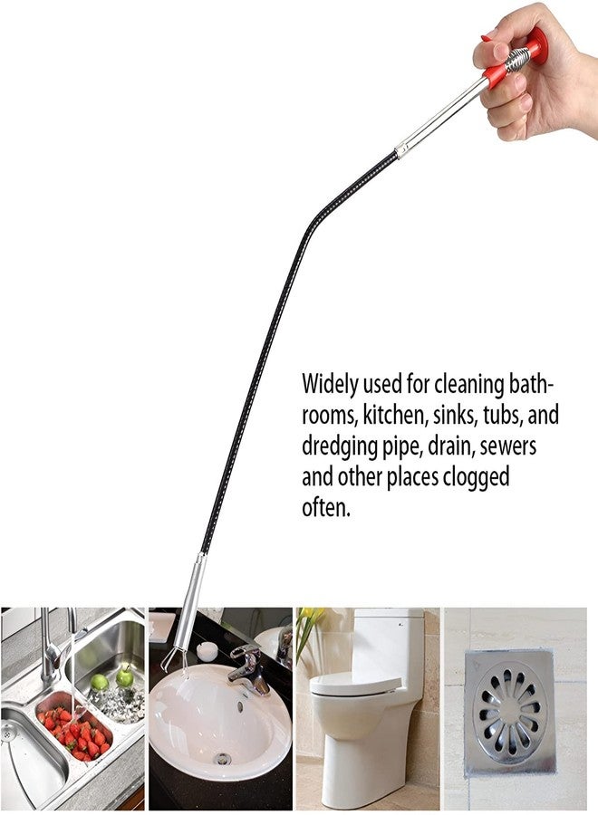 DeoDap Multifunctional Cleaning Claw Pilpe Cleaner 60 cm Drainage Block Remover Drain Spring Pipe Dredging Tools (Multicolor) - Image 5