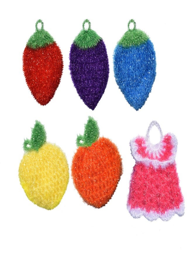 Aivoxe Durable Acrylic Dish Scrubber for Dish Washing - Net Scrubber, Washcloth (5+1 Pack) - Image 1